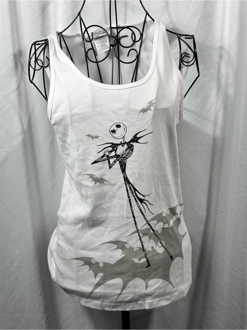 Disney White Tank Top with Jack Skellington Graphic